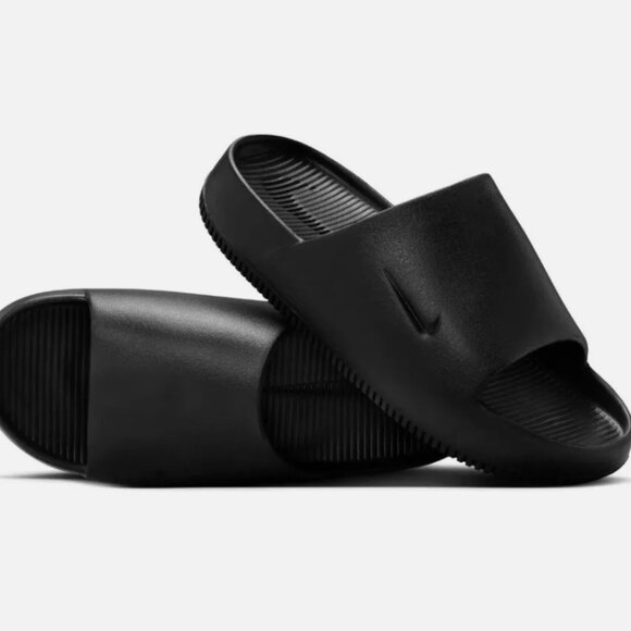 Nike calm slide BLACK/BLACK new with box "FAST SHIPPING" - Picture 1 of 4